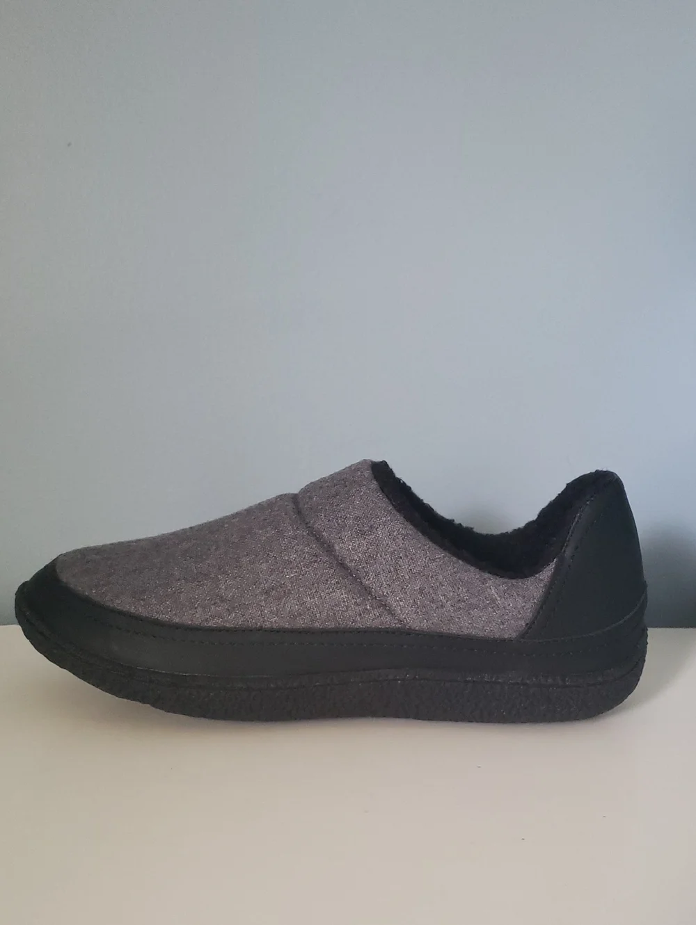 Dr. Scholl's Trevor Gray Felt Slip-On Shoes with Black Trim Size 10